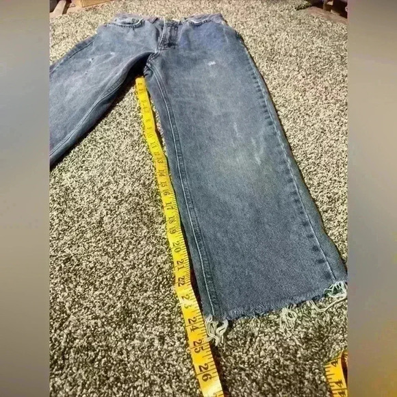 BDG Urban Outfitters Jeans Women’s 26 Light Wash Denim High Rise Raw Hem - Picture 2 of 10